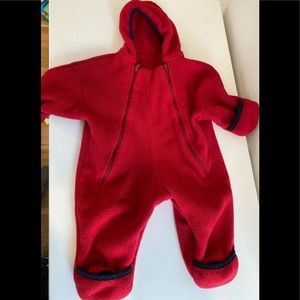 Red Bratz Double Zip Thick Fleece Baby Bunting